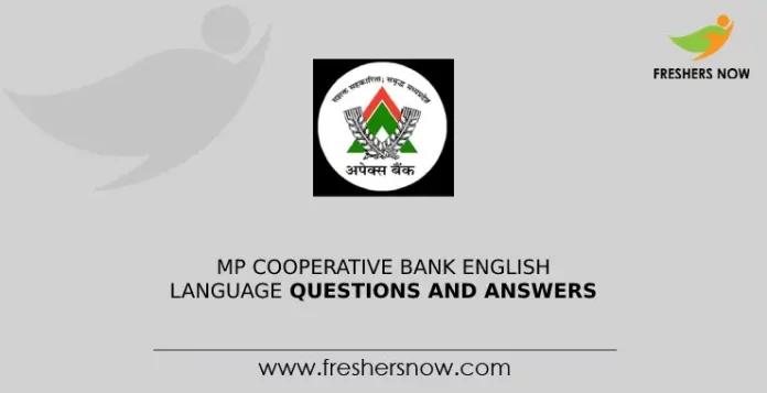 MP Cooperative Bank English Language Questions and Answers