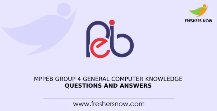 MPPEB Group 4 General Computer Knowledge Questions and Answers