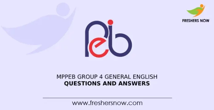 MPPEB Group 4 General English Questions and Answers