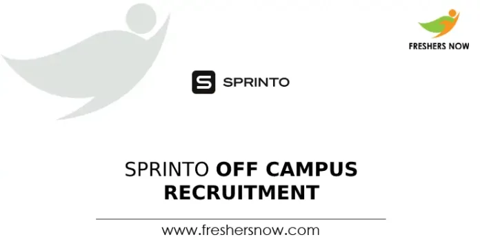 Sprinto Off Campus Recruitment