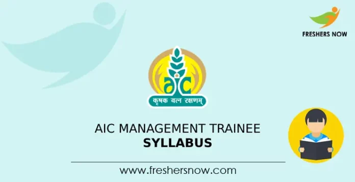 AIC Management Trainee Syllabus
