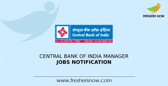 Central Bank of India Manager Jobs Notification