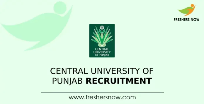 Central University of Punjab Recruitment