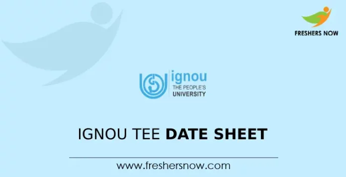 IGNOU TEE Date Sheet