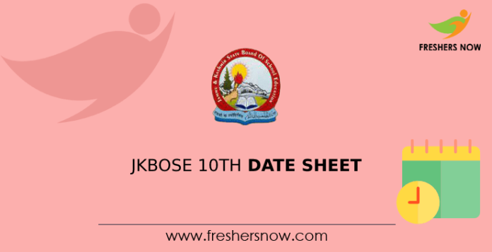 JKBOSE-10th-Date-Sheet