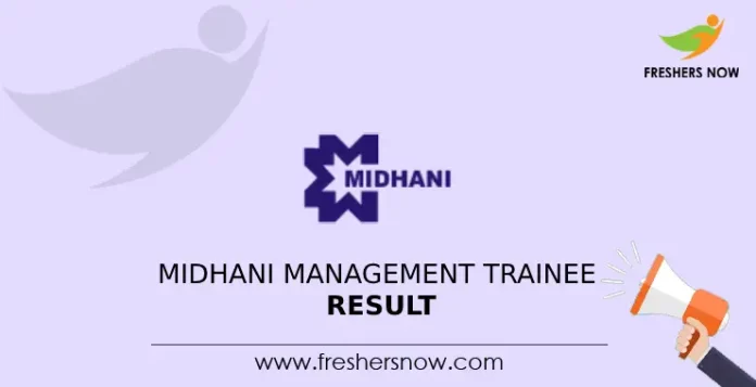 MIDHANI Management Trainee Result