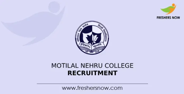 Motilal Nehru College Recruitment