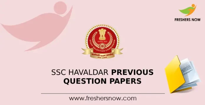 SSC Havaldar Previous Question Papers