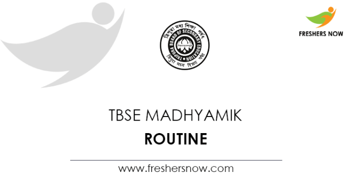 TBSE-Madhyamik-Routine