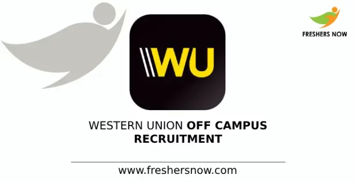 Western Union Off Campus Recruitment