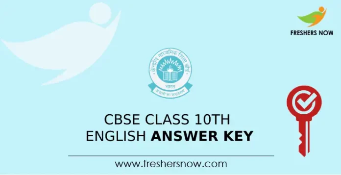 CBSE Class 10th English Answer Key