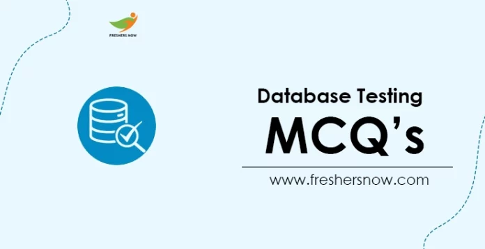 Database Testing MCQ's