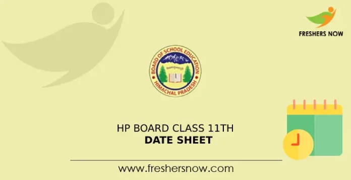 HP Board Class 11th Date Sheet