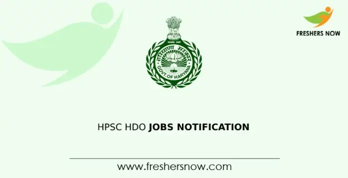 HPSC HDO Jobs Notification
