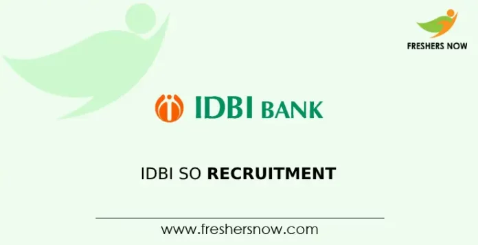 IDBI SO Recruitment