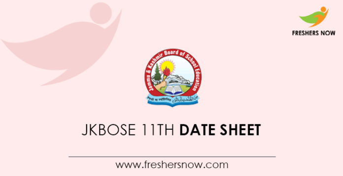 JKBOSE-11th-Date-Sheet