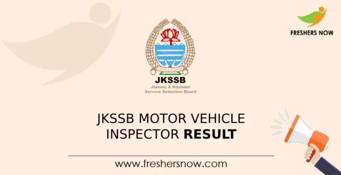 JKSSB Motor Vehicle Inspector Result
