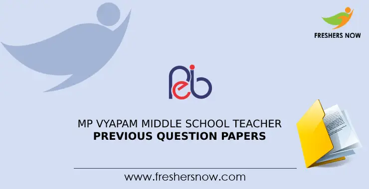 MP Vyapam Middle School Teacher Previous Question Papers PDF