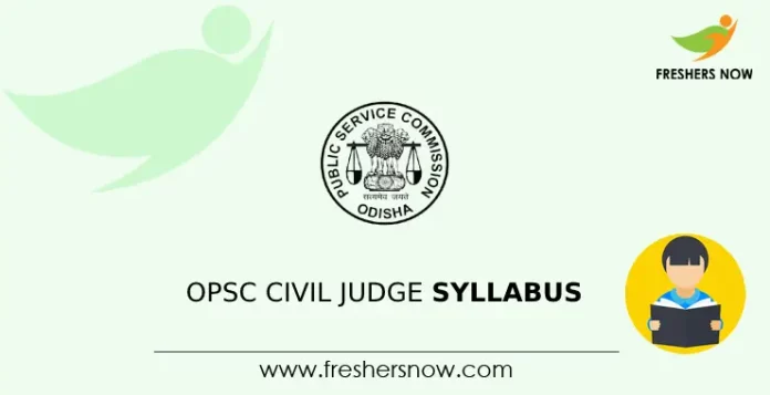 OPSC Civil Judge Syllabus