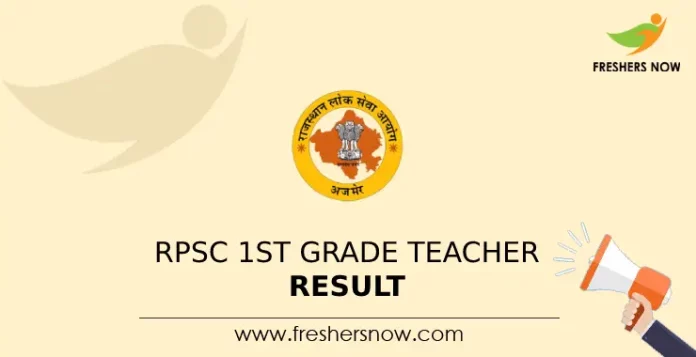 RPSC 1st Grade Teacher Result