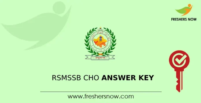 RSMSSB CHO Answer Key