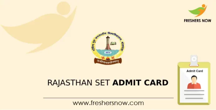 Rajasthan SET Admit Card