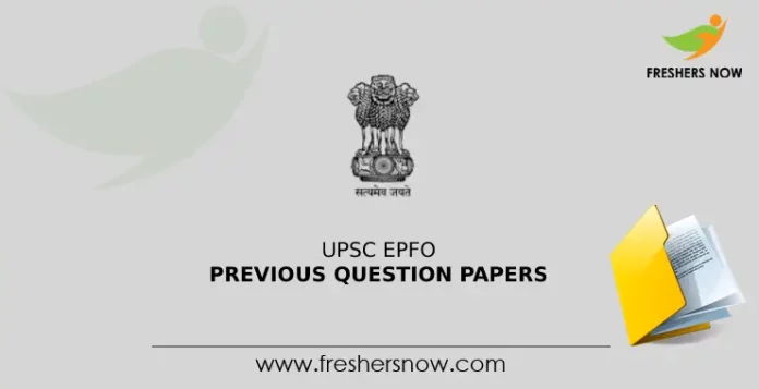 UPSC EPFO Previous Question Papers