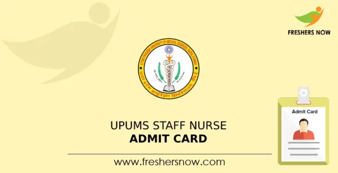 UPUMS Staff Nurse Admit Card