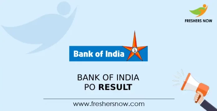 Bank of India PO Result
