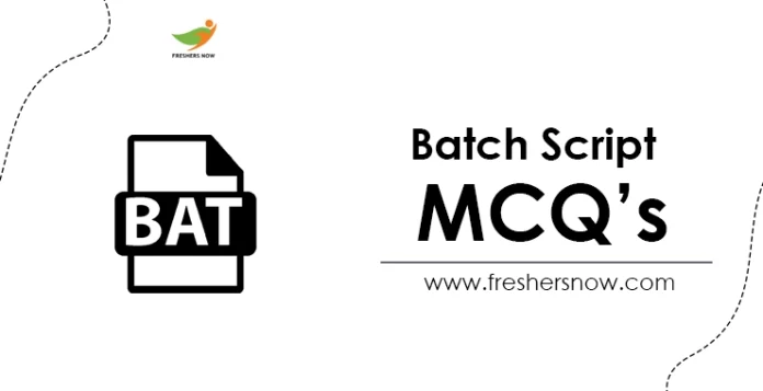 Batch Script MCQ's