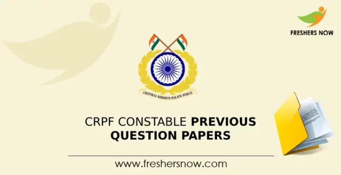 CRPF Constable Previous Question Papers
