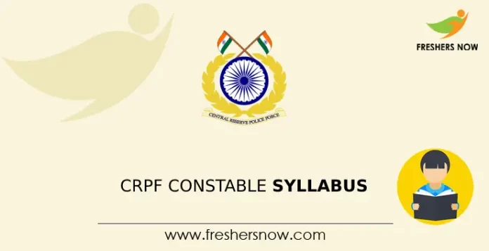 CRPF Constable Syllabus