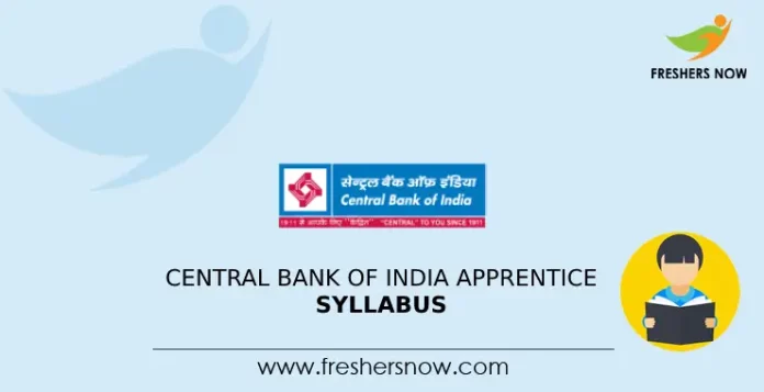 Central Bank of India Apprentice Syllabus