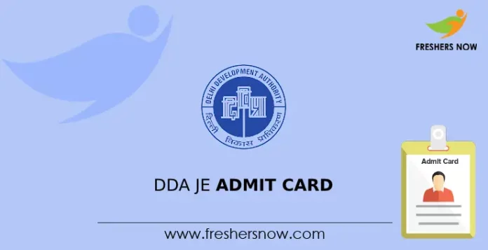 DDA JE Admit Card