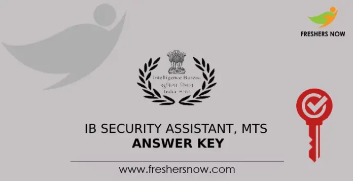 IB Security Assistant, MTS Answer Key