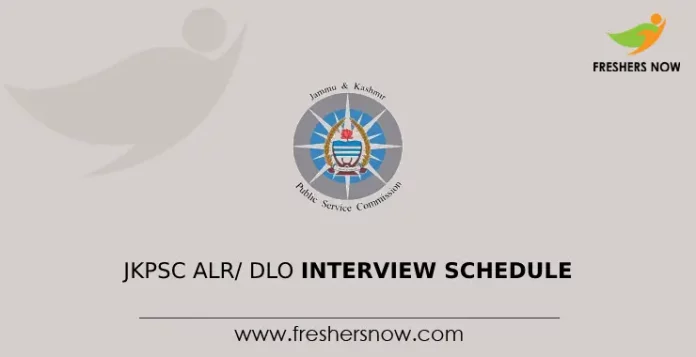 JKPSC ALR_ DLO Interview Schedule