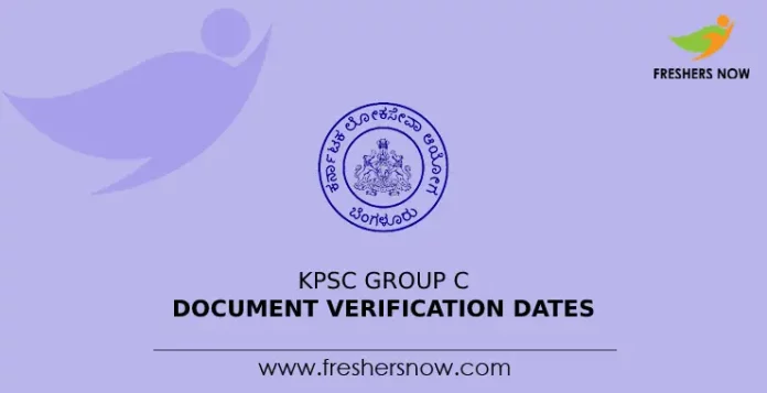 KPSC Group C Document Verification Date