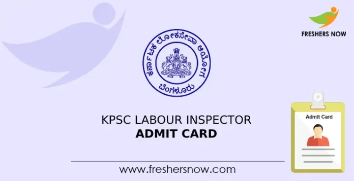 KPSC Labour Inspector Admit Card