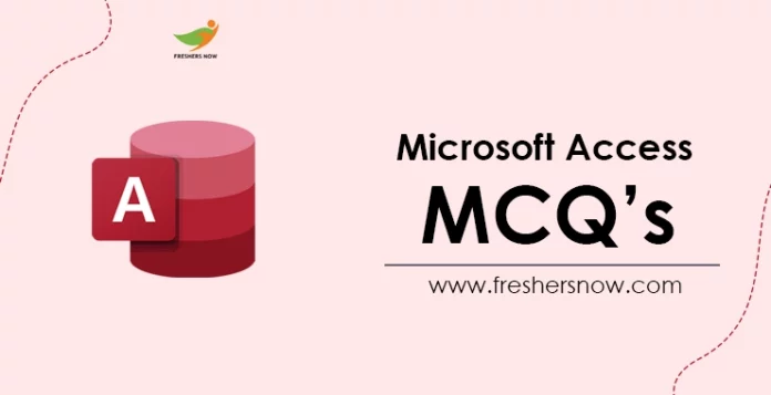 Microsoft Access MCQ's