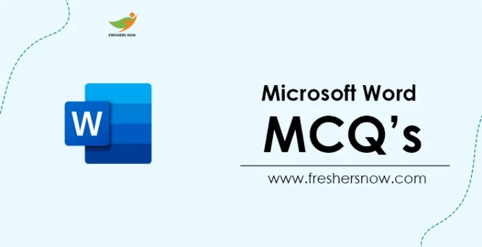 Microsoft Word MCQ's