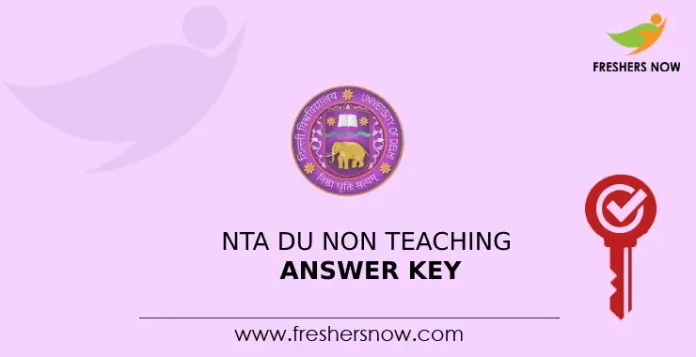 NTA DU Non Teaching Answer Key