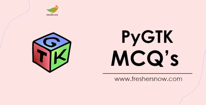 PyGTK MCQ's