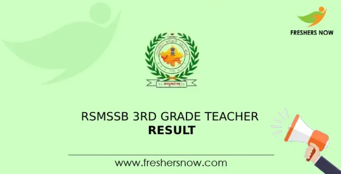 RSMSSB 3rd Grade Teacher Result