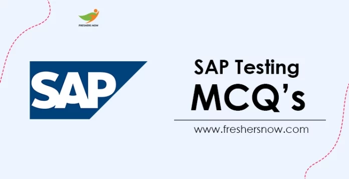 SAP Testing MCQ's