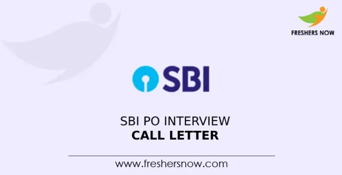SBI PO Interview Call Letter