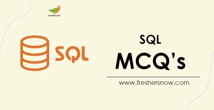 SQL MCQ's