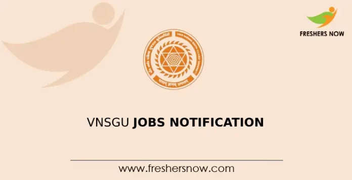 VNSGU Jobs Notification