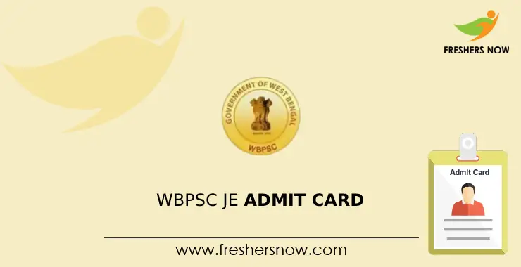 Wbpsc Je Admit Card Released Exam Date