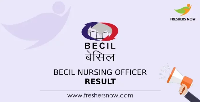 BECIL Nursing Officer Result
