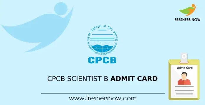 CPCB Scientist B Admit Card